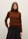 Brown pure wool roll-neck sweater regular fit_2