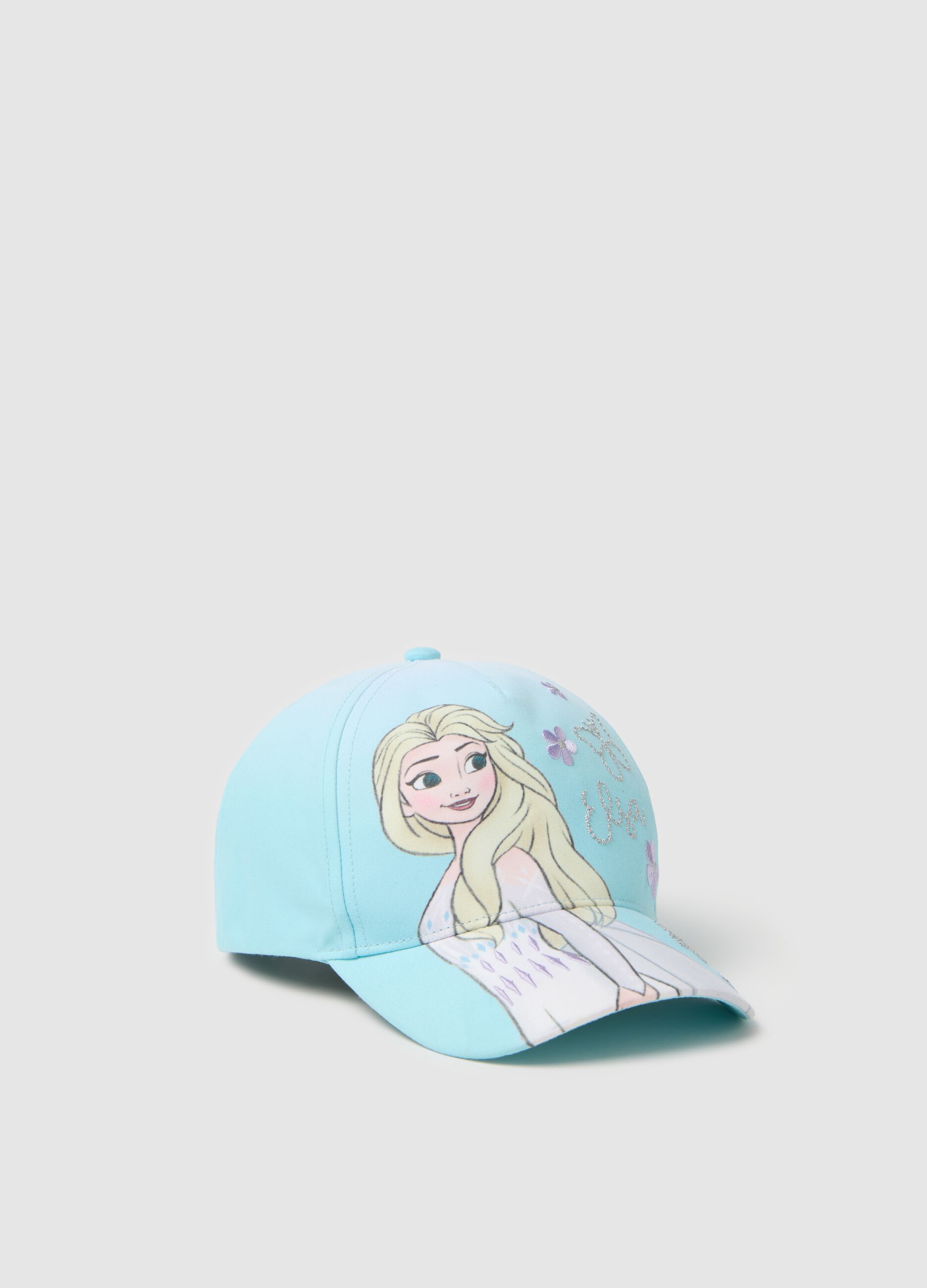 Light blue baseball cap with Elsa print