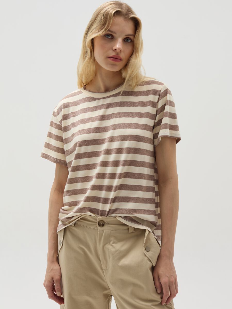 Striped T-shirt with lurex_1