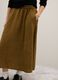 Brown wool blend long skirt regular fit_4