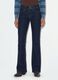 Jeans blu flare in cotone elasticizzato_1