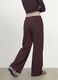 Brown wide-leg trousers in stretch modal with drawstring_3