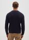 Blue Crew Neck Wool Blend Jumper_2