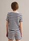 Blue and white striped stretch cotton crochet polo shirt_2