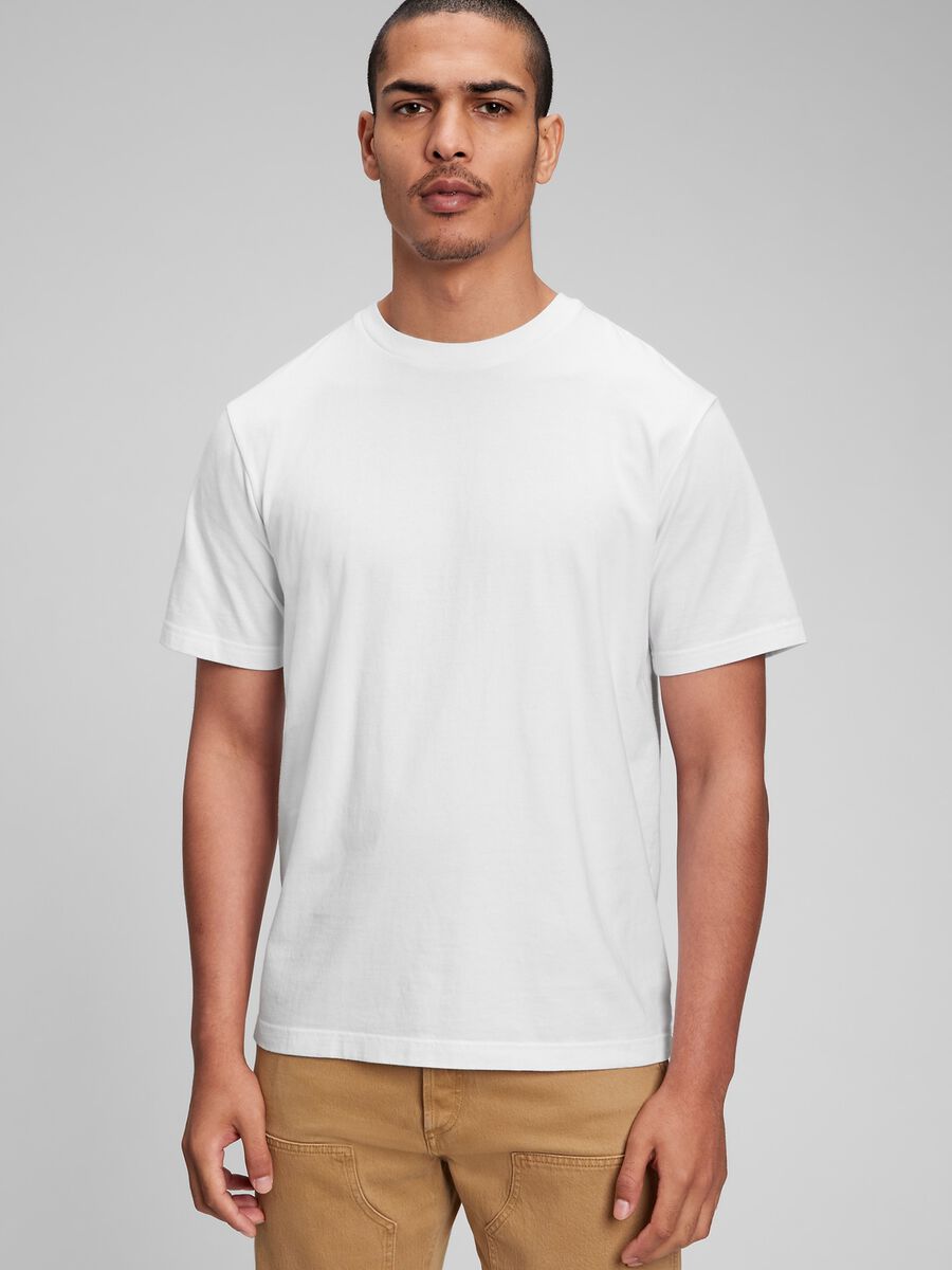 Cotton T-shirt with round neck_0