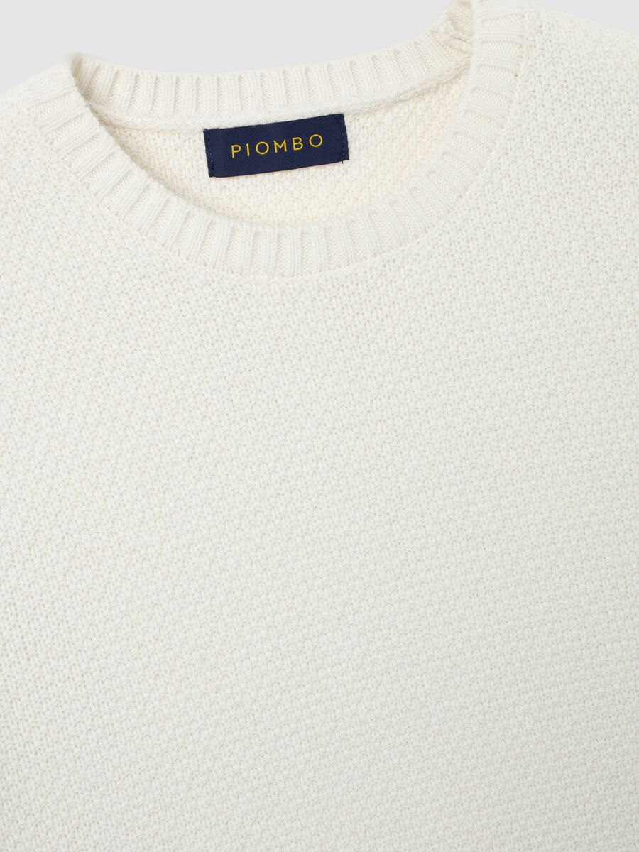 White pure wool sweater regular fit_5