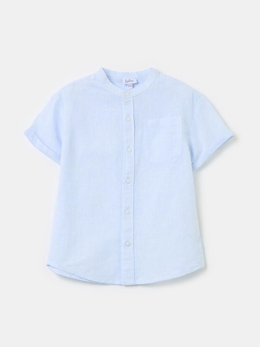 Cotton and linen shirt_0