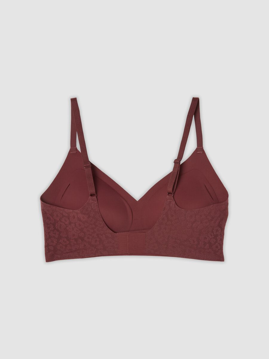 Reggiseno bralette rosso in tessuto elasticizzato con pizzo_6
