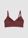 Red lace stretch-fabric bralette bra_6