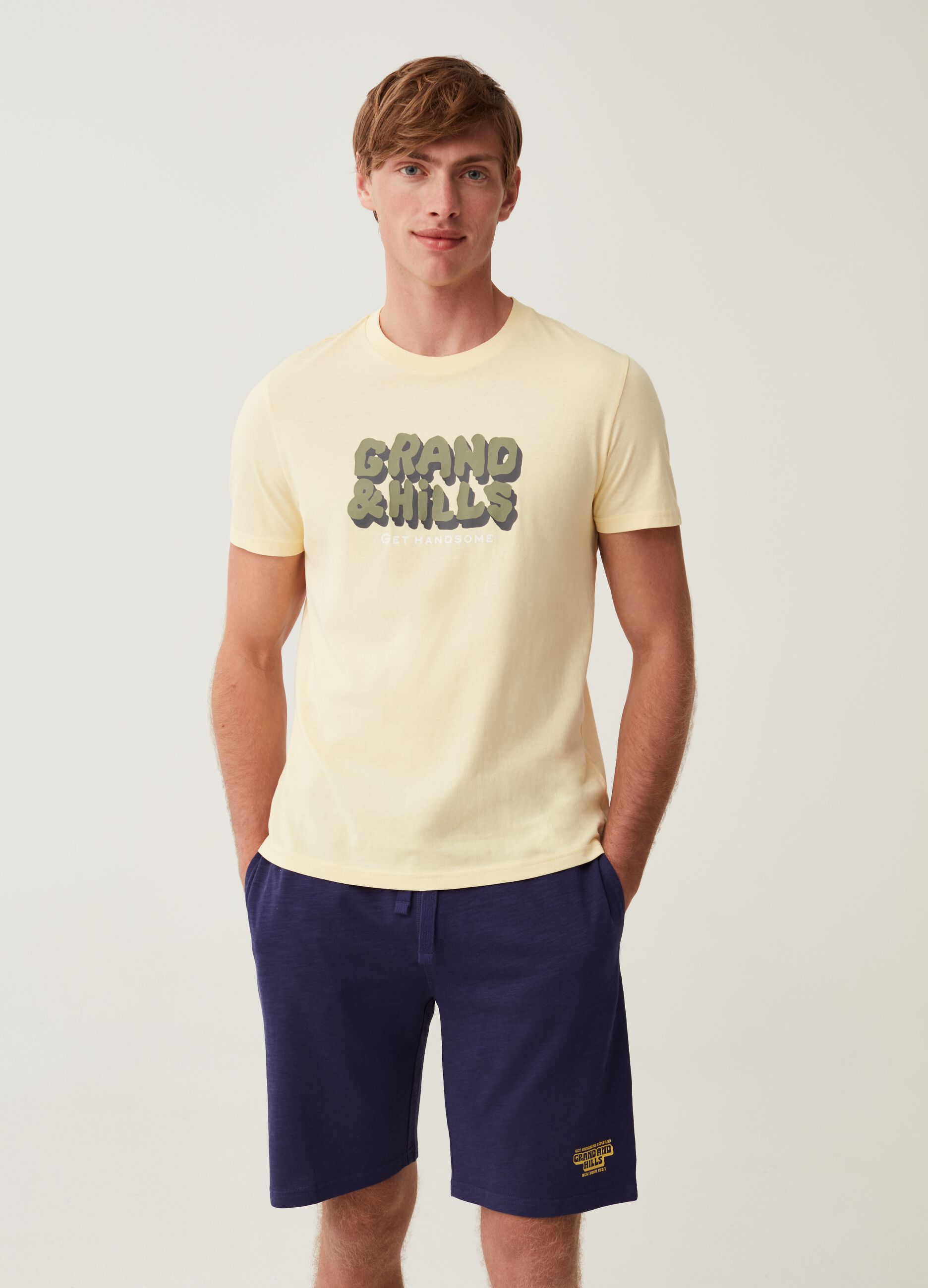 Bermuda jogger in felpa stampa Grand&Hills_0