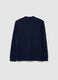 Boys' Blue Cotton Henley Shirt Regular Fit_4