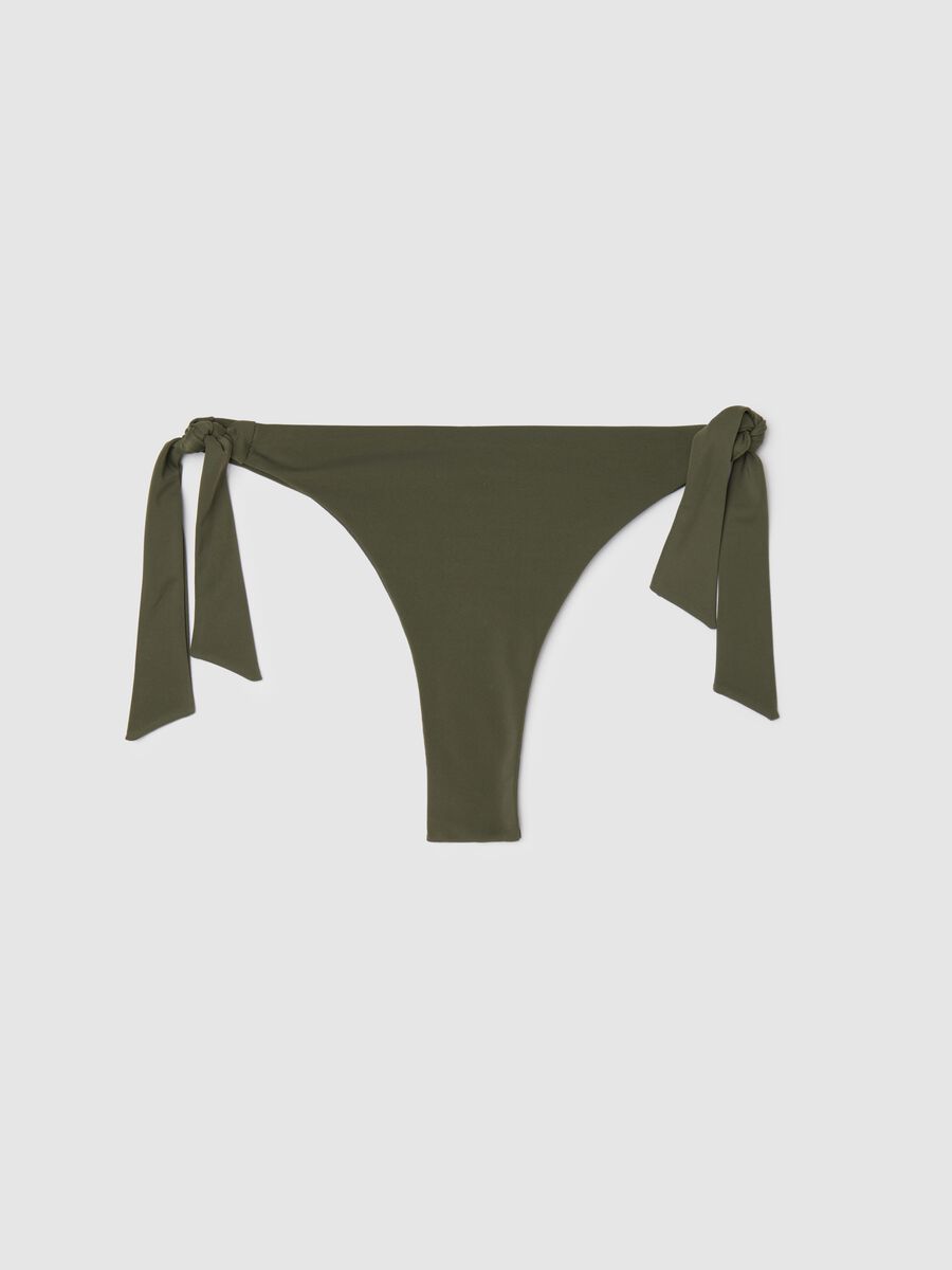 Green bikini bottoms with side ties_0