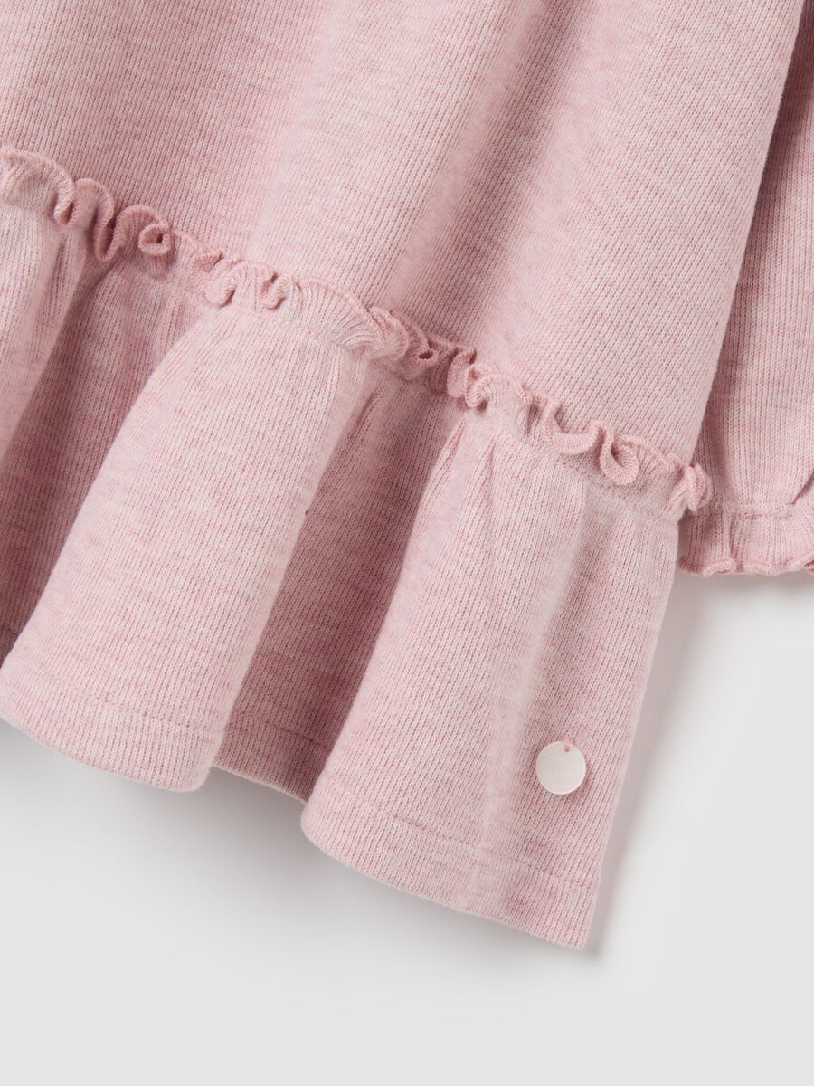 Baby girl's pink cotton dress with ruffles_2