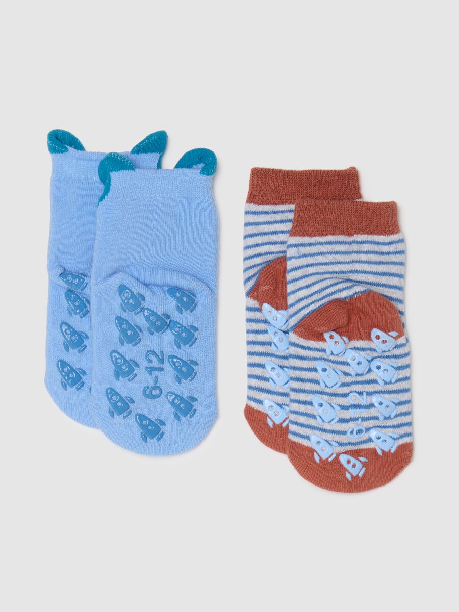 Children's socks in multicolour cotton blend elastic_1