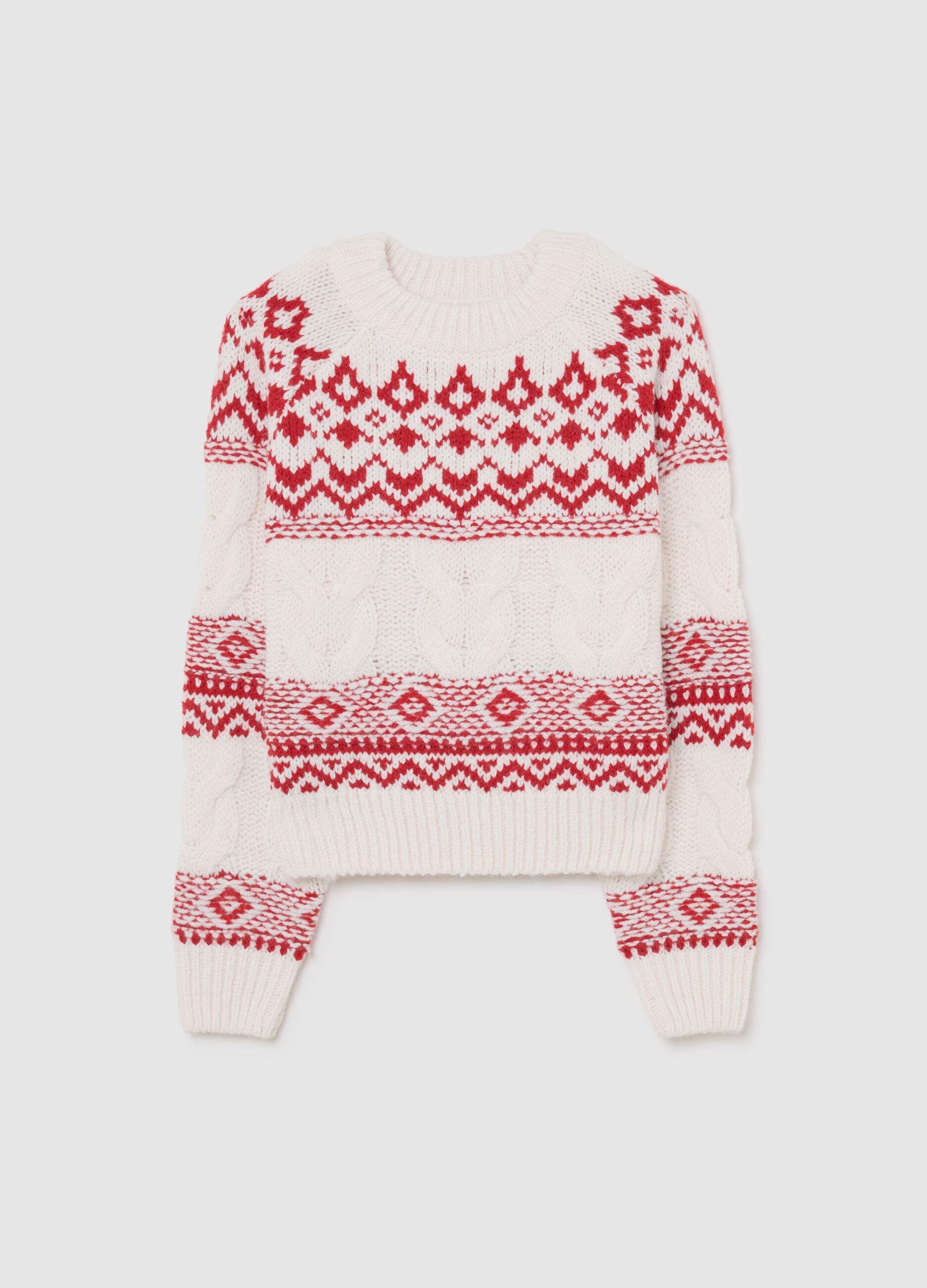 Multicolour regular fit crew neck jumper