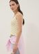 Yellow crochet waistcoat in pure cotton, regular fit_0