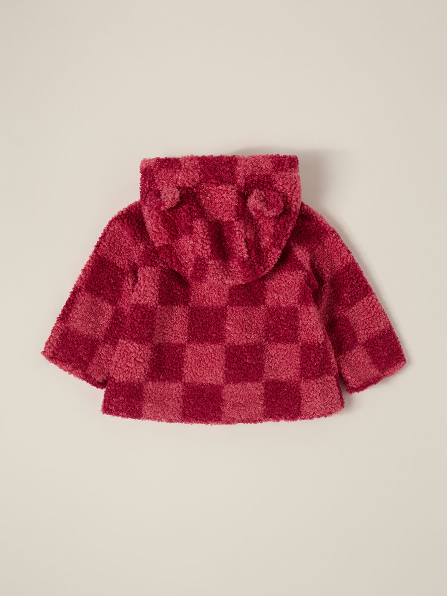 Pink Sherpa Jacket for Baby Girl_1