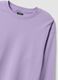Purple pure cotton sweatshirt with star for girls, relaxed fit_5