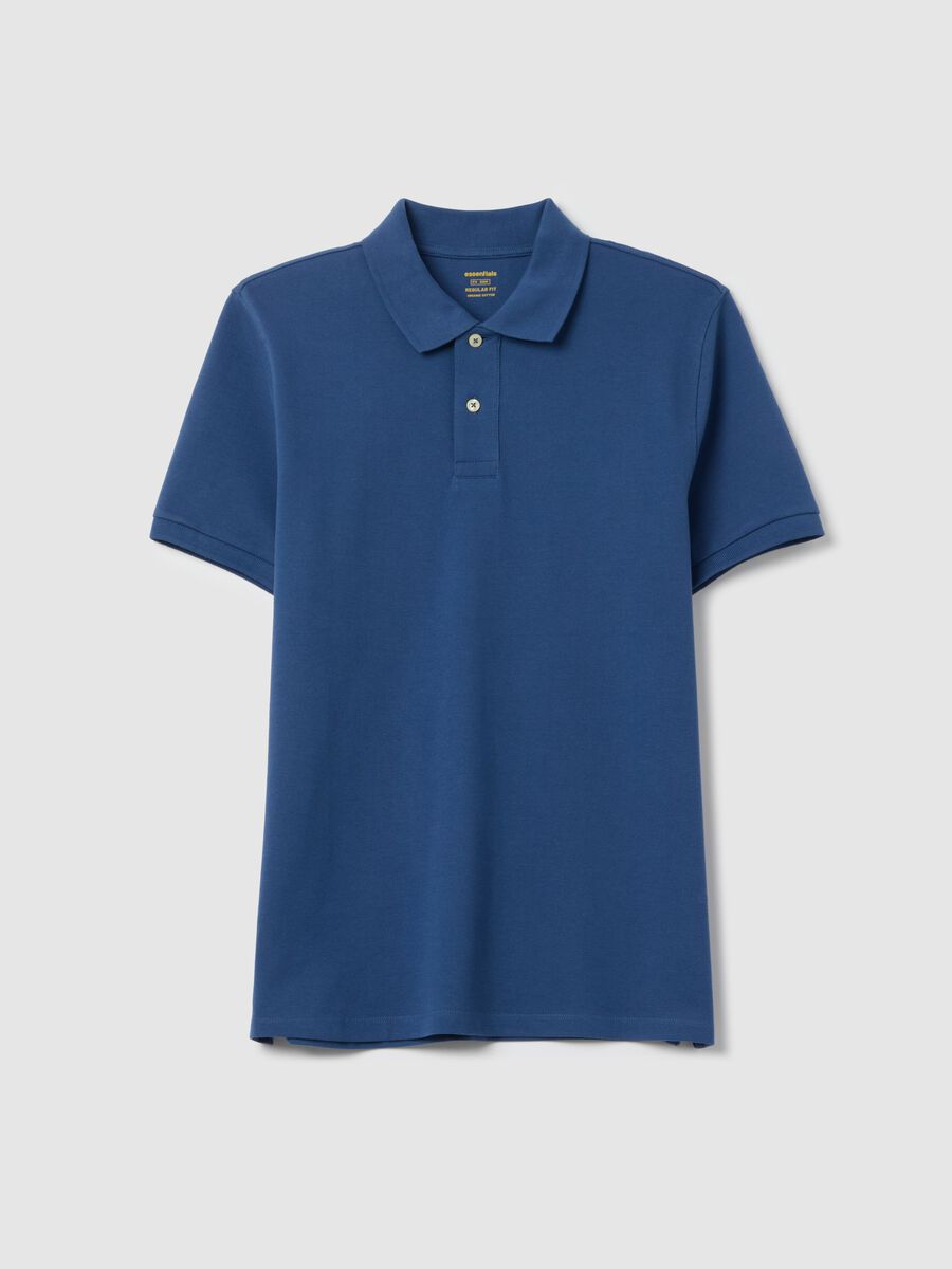 Solid colour polo shirt in organic cotton_4