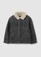 Grey children's denim jacket with buttons_0