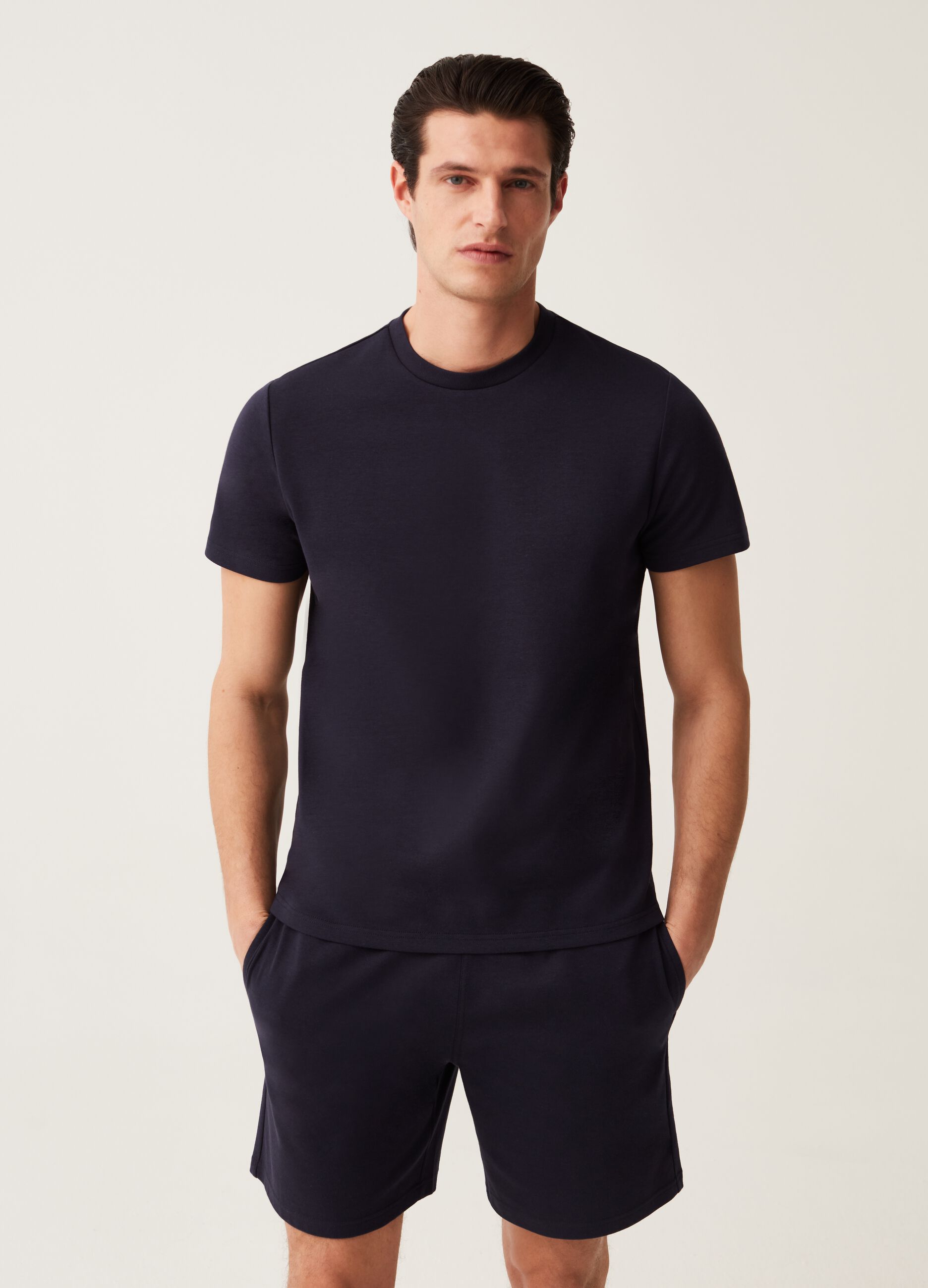 T-shirt girocollo in tessuto traspirante OVS Tech_0