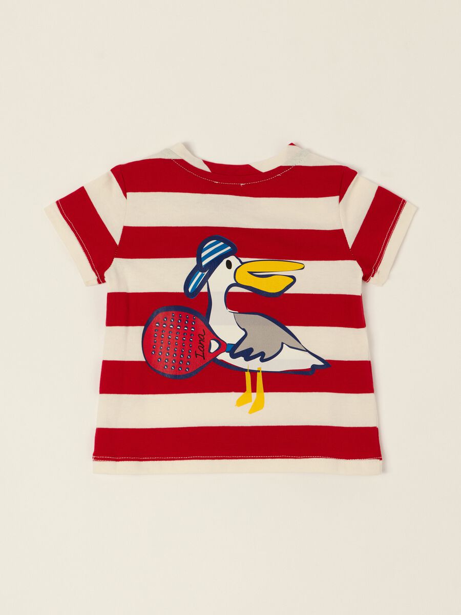 Multicolour striped pure cotton baby T-shirt, regular fit_2