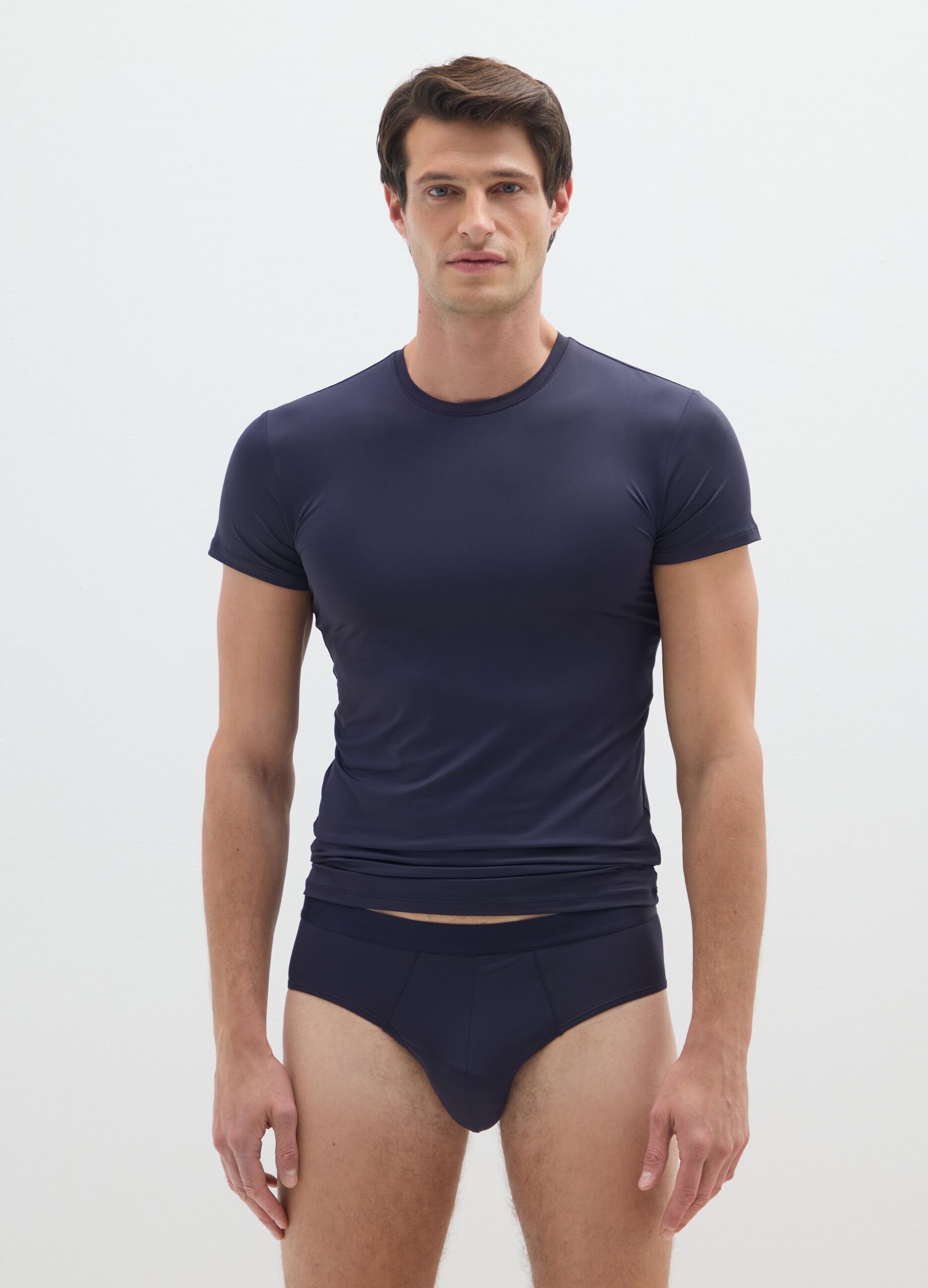 Blue stretch fabric slip tripack