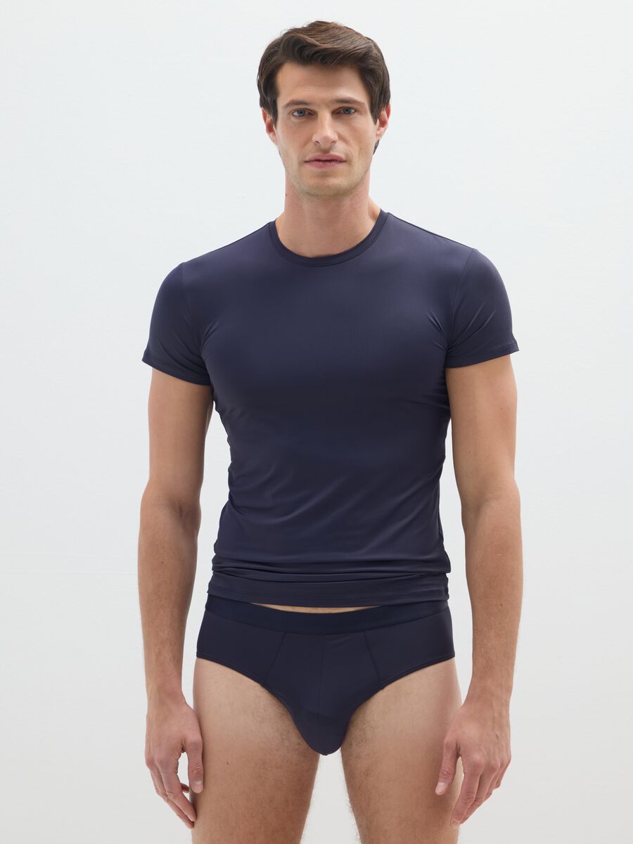 Blue stretch fabric slip tripack_0