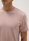 Regular fit pink short-sleeved pure cotton T-shirt_3