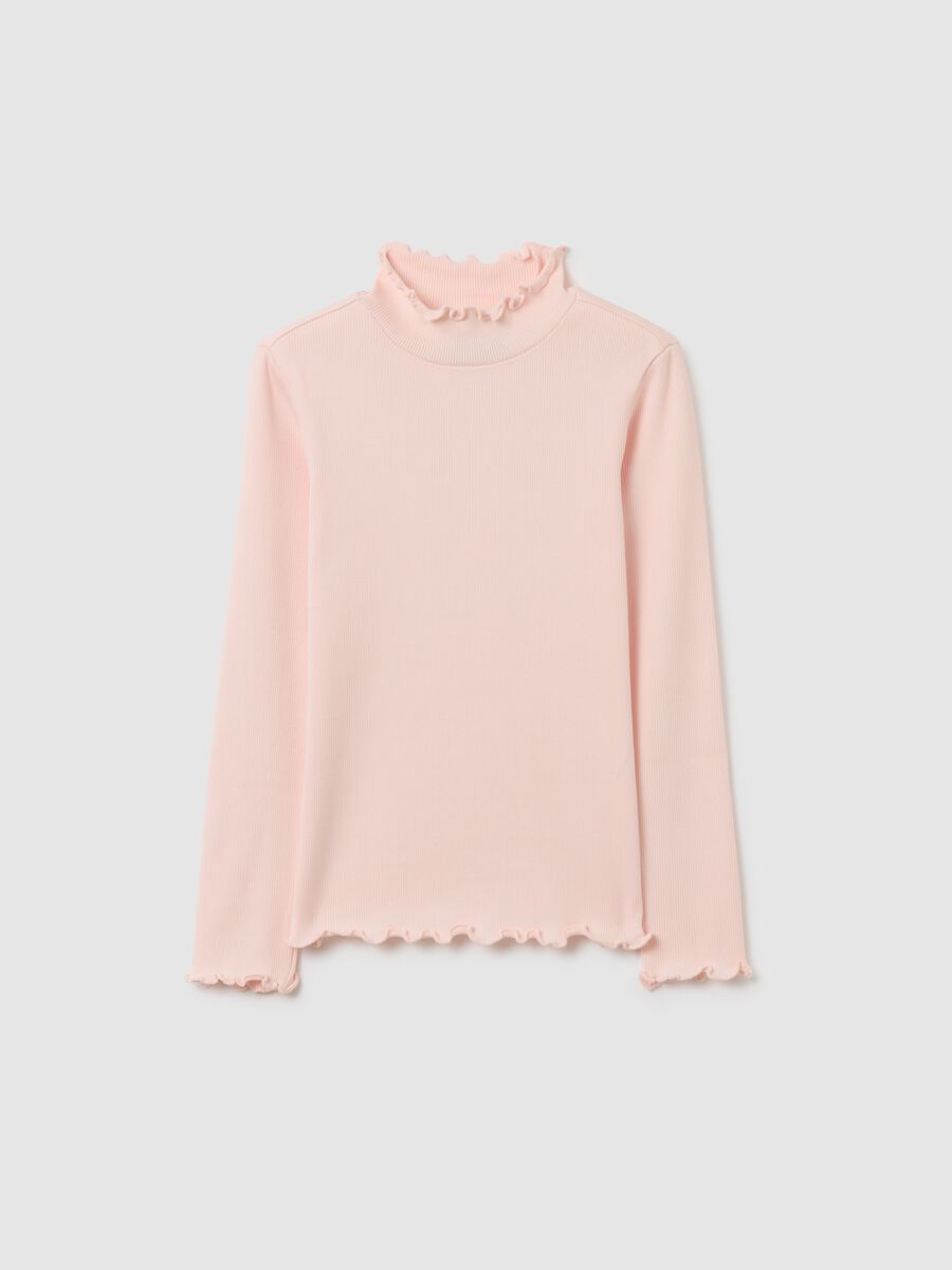 Girls' Regular Fit Stretch Cotton Blend Pink Jumper_0
