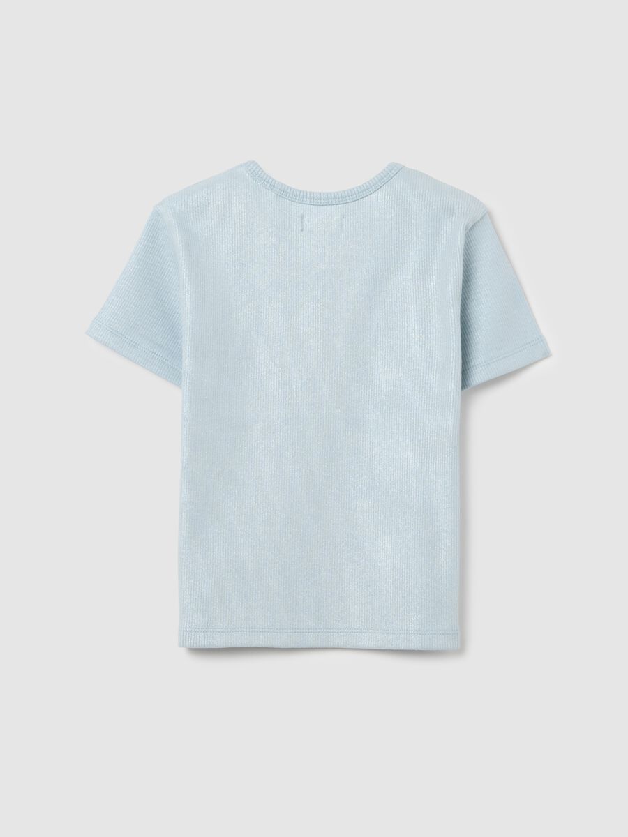 OVS Kids Short Sleeve Blue Stretch Cotton T-shirt_1
