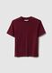 Red slim fit stretch cotton T-shirt_0