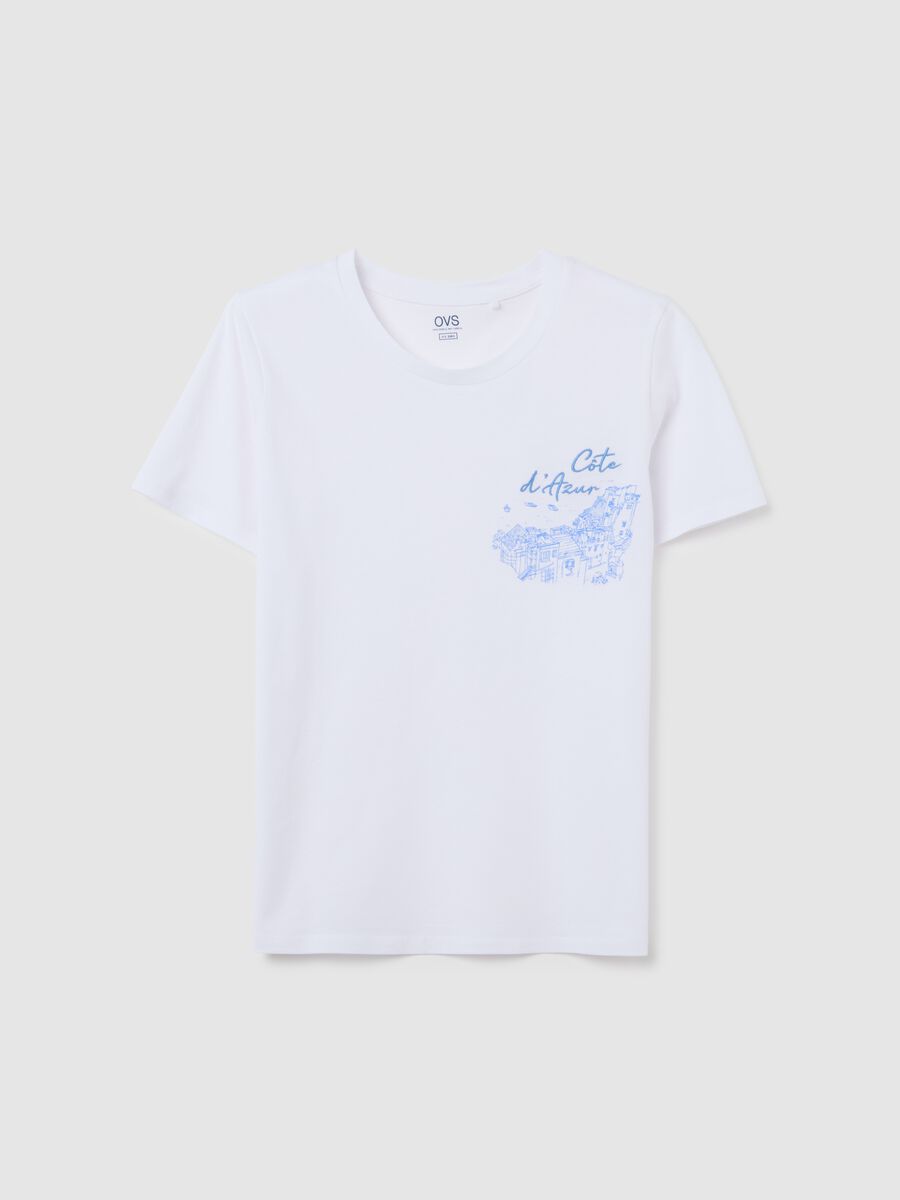 Women's white pure cotton t-shirt regular fit_4