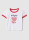 Girls' multicolour pure cotton T-shirt, regular fit with print_0