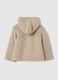 Heavy beige cotton jacket with hood_1