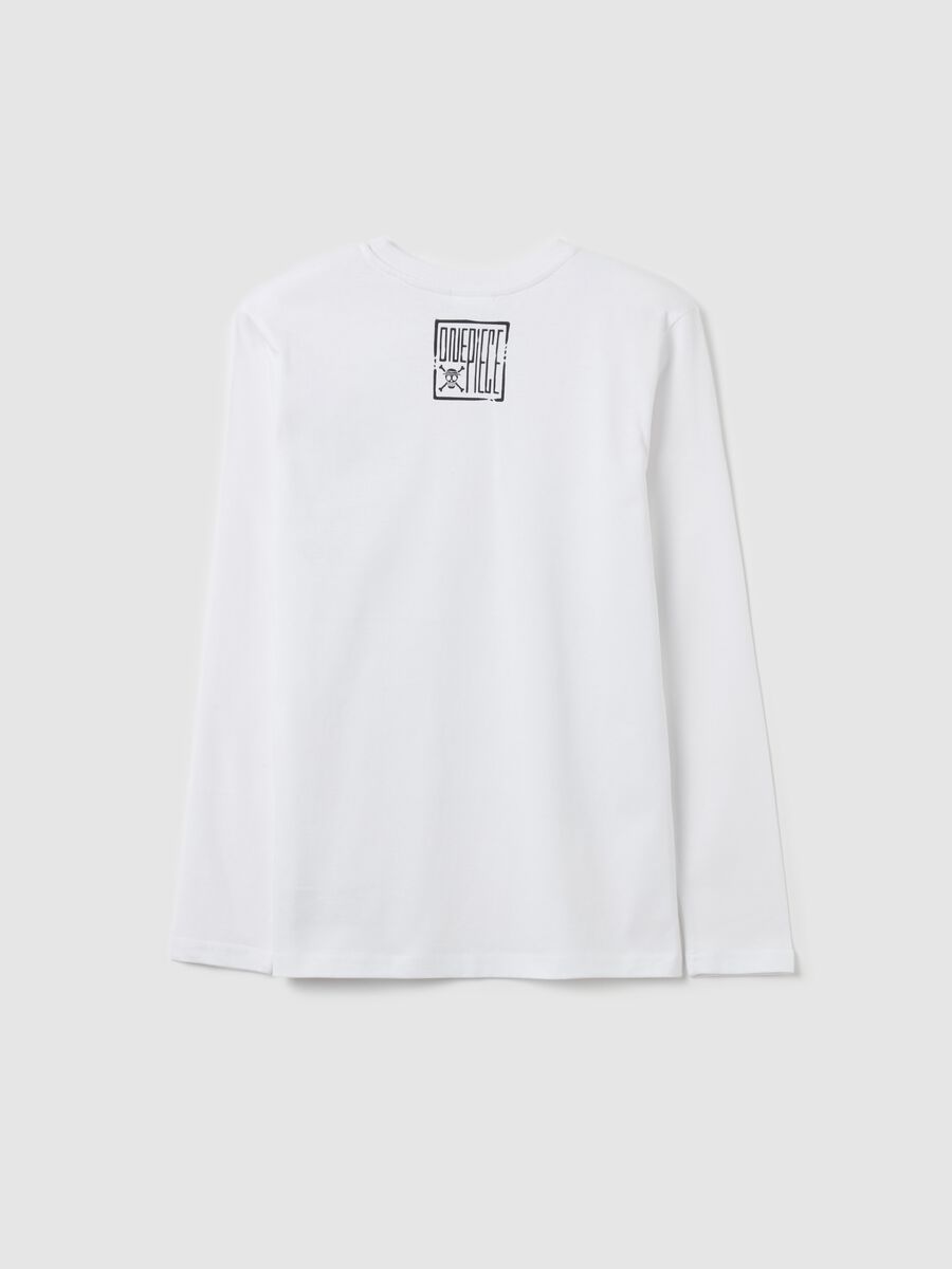 Long-sleeved T-shirt with One Piece print_4