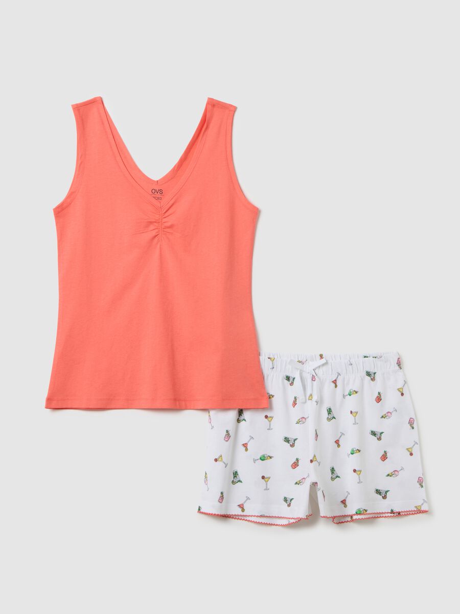 Women's white pure cotton pyjama set - regular fit_4