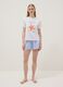 Multicolour pure cotton short pyjamas, regular fit with print_0