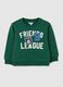 Green pure cotton regular fit children's sweatshirt_0