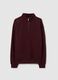 Burgundy half-zip sweatshirt_4