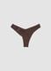 Brown stretch bikini bottoms with ring detail_4
