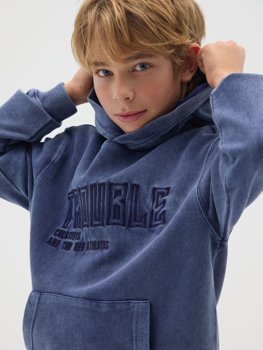 Boy's pure cotton blue regular fit sweatshirt_1