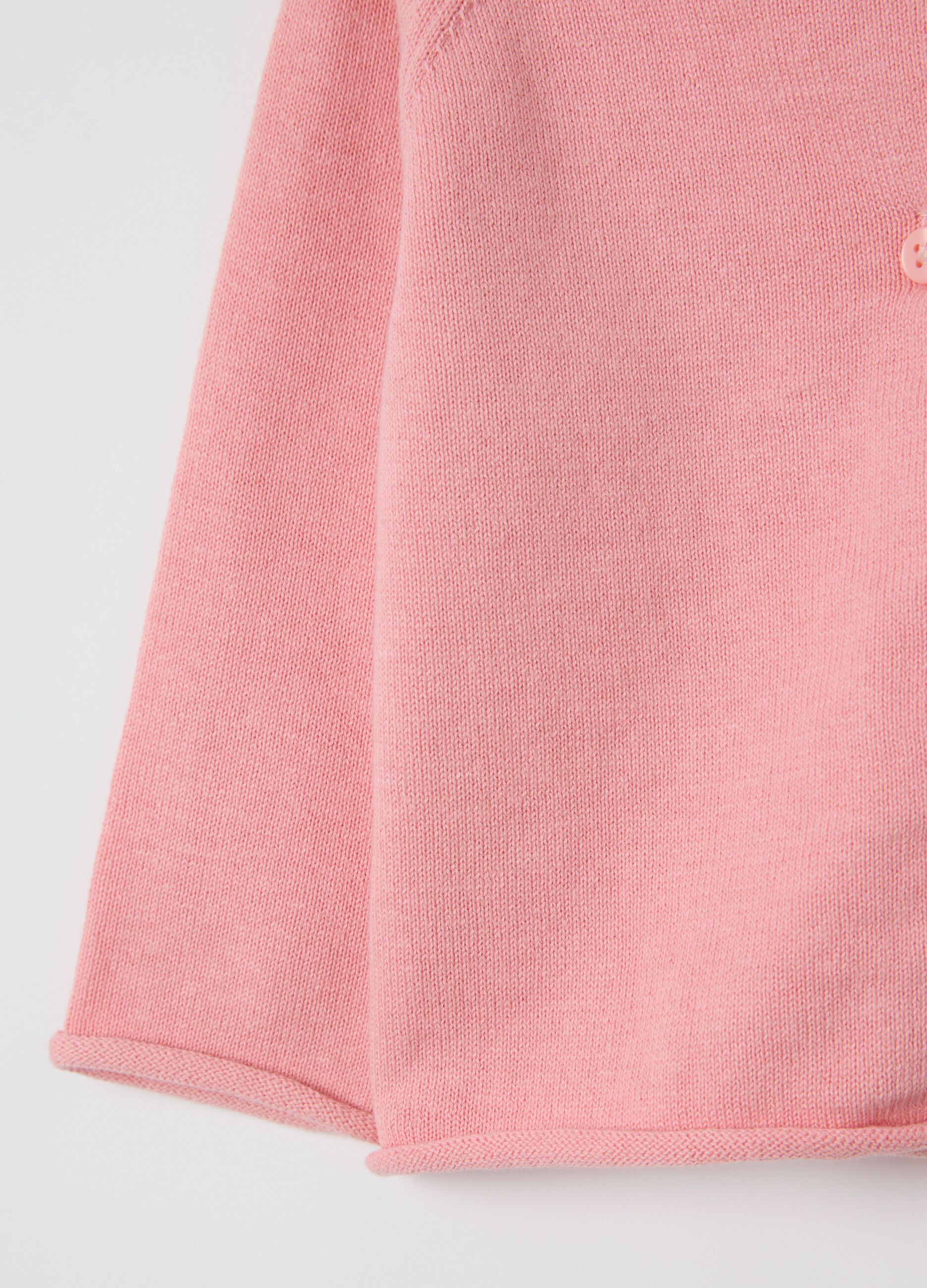 Pink cardigan in cotton
