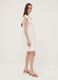 White pure cotton dress with broderie floral embroidery and V-neck_1