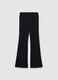 Black Elasticated Flare Trousers_3