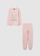 Girls' pink pyjamas in pure cotton with regular fit and print_0