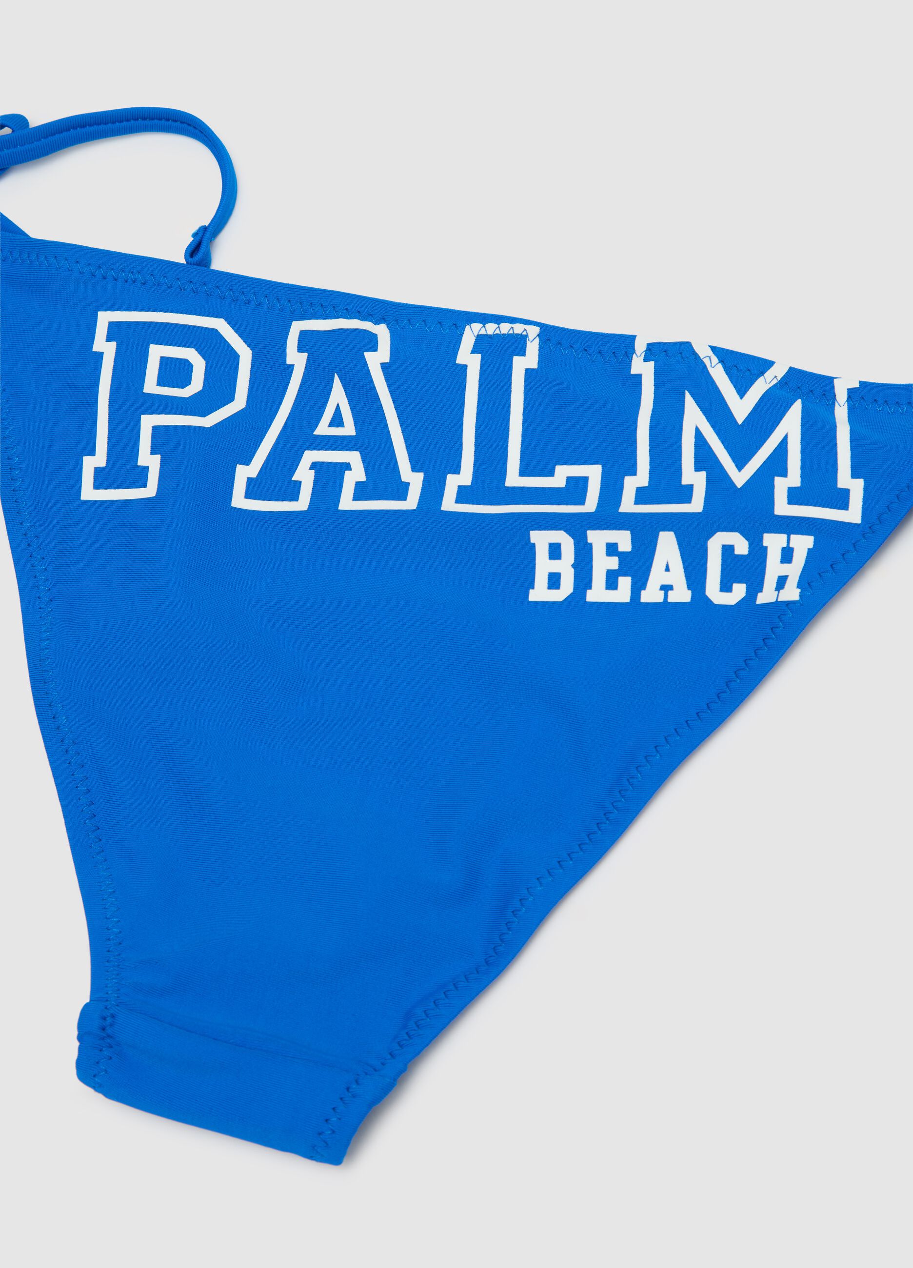 Girls' bikini in blue stretch blend