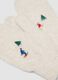 Beige stretch wool-blend gloves with ski embroidery_2