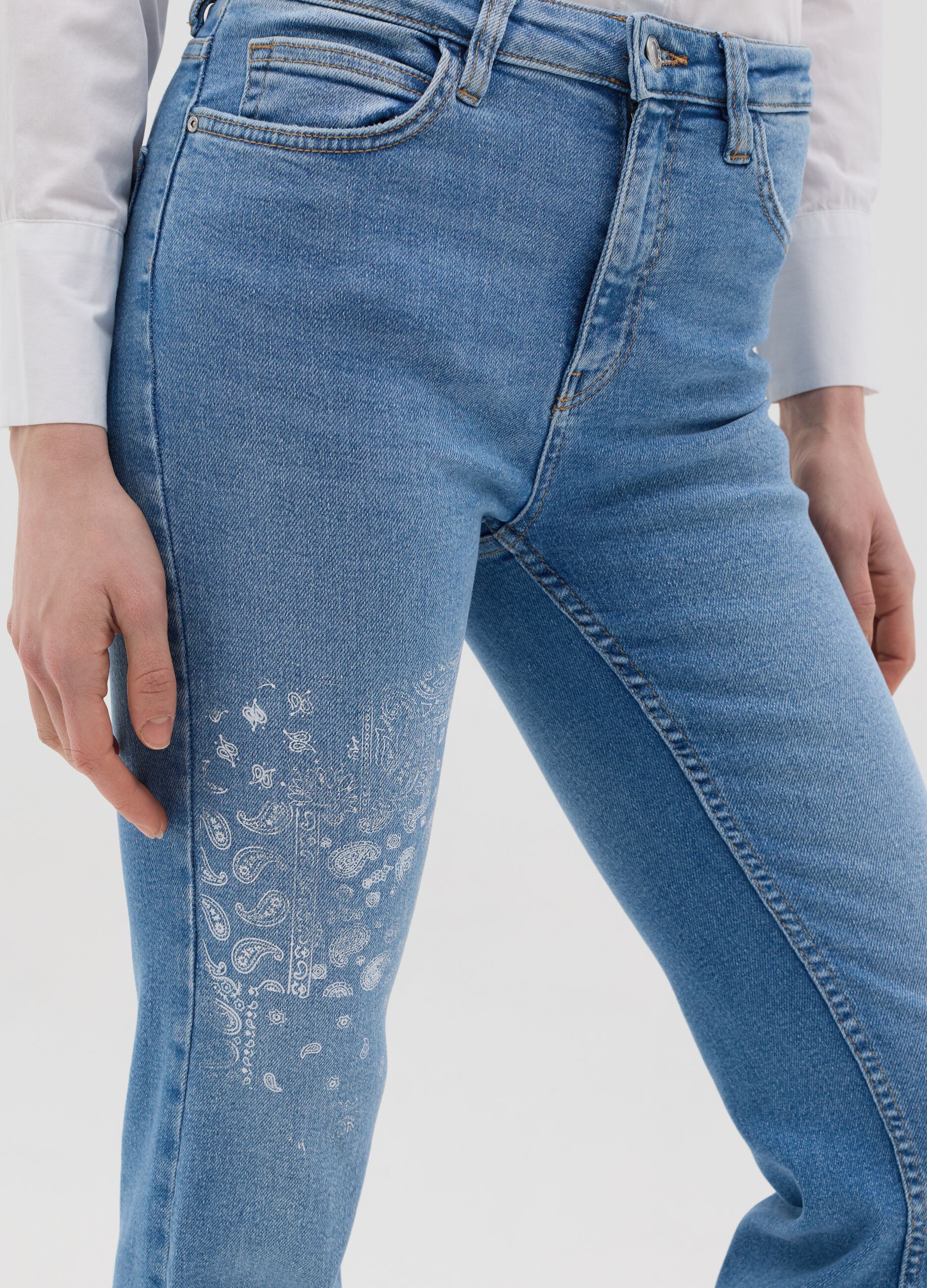 Flare-fit stretch jeans