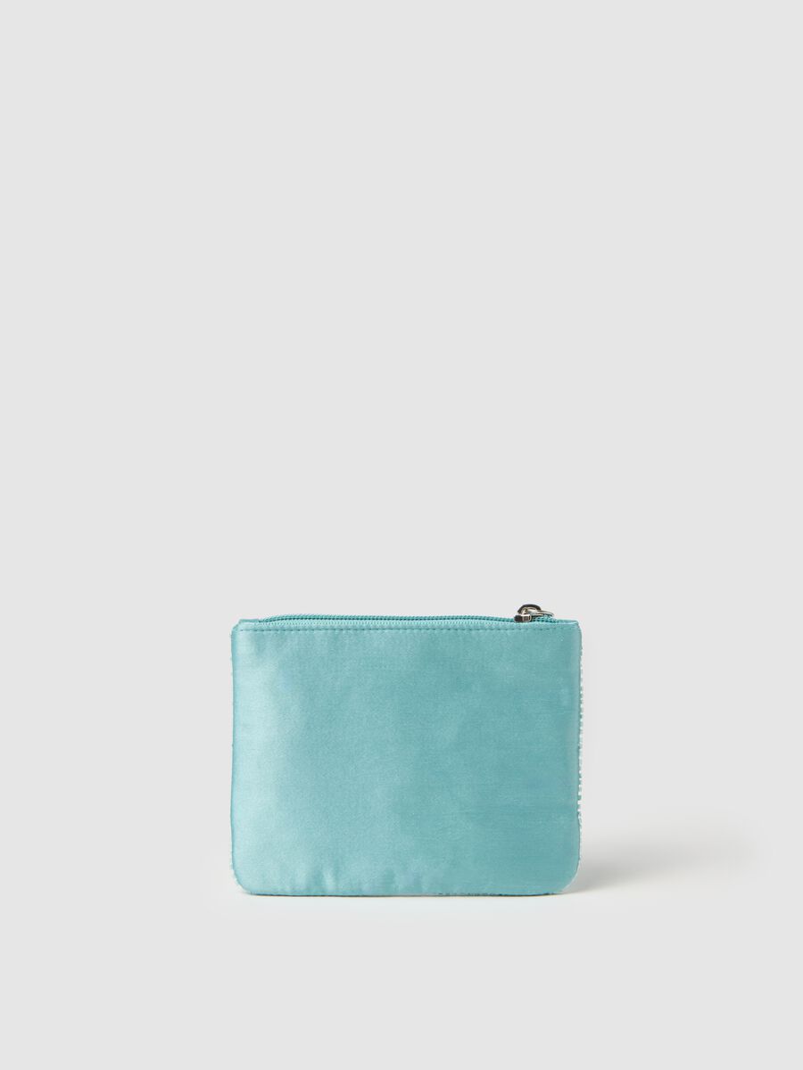 Blue Coin Purse with Red Bead Decoration Ovs_1